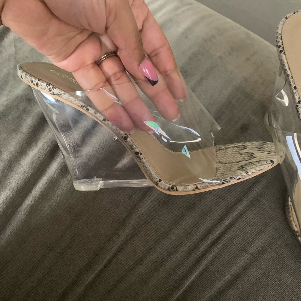 Acrylic Wedge Heel- Never Worn